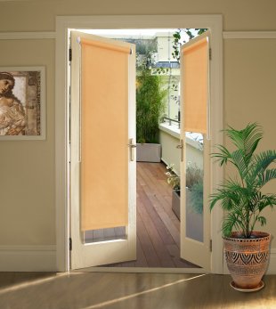 Миниролло на балконную дверь, полиэстер, 215 см, абрикосовый - фото 1