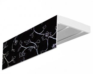 Потолочный карниз 2-х рядный (черный), пластиковый, 160 см - фото 1