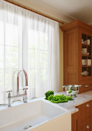 Тюль батист для кухонного окна, батист, 175 см, белый - фото 1
