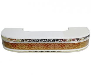 Потолочный карниз 3-х рядный (венге), пластиковый, 160 см - фото 1