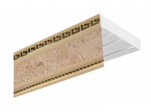 Настенный карниз 3-х рядный (мокко), пластиковый, 160 см - фото 1