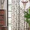 Портьера на люверсах жаккард, жаккард, бежевый, 270 см - фото 2