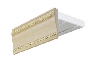 Потолочный карниз 3-х рядный (Фиджи Светлый Беж), пластиковый, 140 см - фото 1