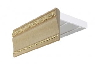Настенный карниз 3-х рядный (Фиджи Беж), пластиковый, 140 см - фото 1