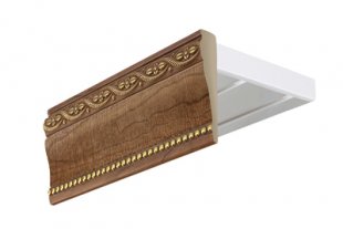 Настенный карниз 3-х рядный (Фиджи Дуб), пластиковый, 140 см - фото 1