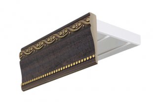 Настенный карниз 3-х рядный (Фиджи Венге), пластиковый, 140 см - фото 1