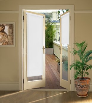 Миниролло на балконную дверь, полиэстер, 215 см, белый - фото 1