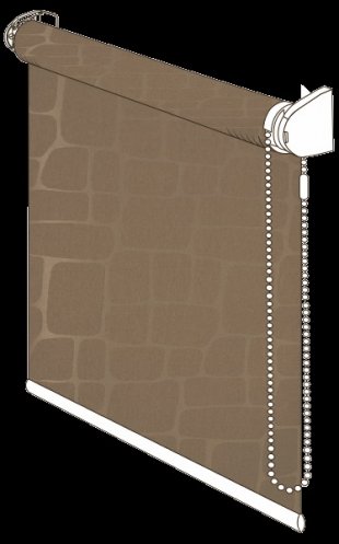 Миниролло blackout Люкс, полиэстер, 170 см, коричневый - фото 1