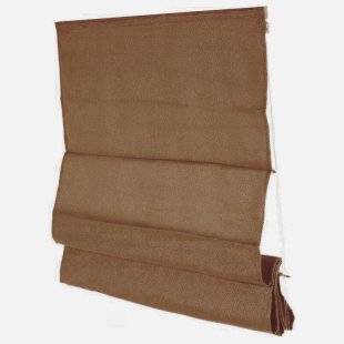 Римские шторы тканевые Элегия, полиэстер, 160 см, коричневый - фото 1