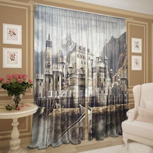 Тюль Бастион, 270 см, серый - фото 1
