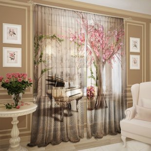 Тюль Royal, 270 см, коричневый - фото 1