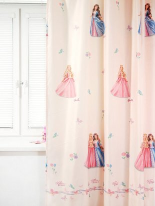 Портьера на окно для детской, полиэстер, розовый, 265 см - фото 1