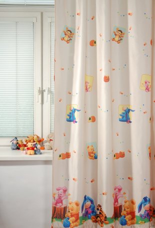 Портьера на окно для детской, полиэстер, кремовый, 260 см - фото 1