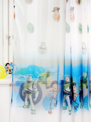 Тюль с рисунком для детской, вуаль, 265 см, белый - фото 1