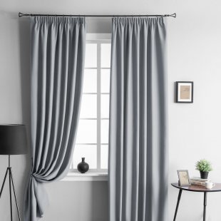 Комплект из двух штор Блэквуд, блэкаут, серый, 260 см - фото 1