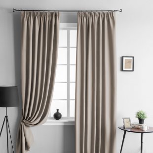 Комплект из двух штор Блэквуд, блэкаут, бежевый, 270 см - фото 1