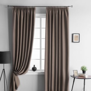 Комплект из двух штор Блэквуд, блэкаут, коричневый, 270 см - фото 1