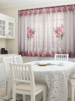 Тюль Глэдис для кухни, полиэстер, 160 см, - фото 1