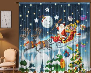 Тюль Санта Клаус, полиэстер, 270 см, - фото 1