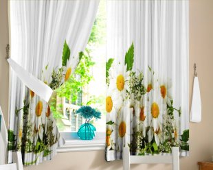 Комплект штор для кухни Свежесть, полиэстер, 160 см - фото 1