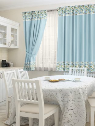 Комплект штор для кухни Дуновение, полиэстер, 160 см - фото 1