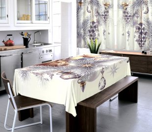 Комплект штор для кухни Иней, полиэстер, 160 см - фото 1