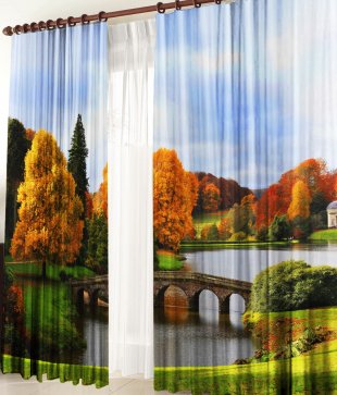 Комплект штор для зала Английский парк, полиэстер, 270 см - фото 1