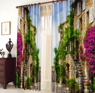 Комплект фотоштор Улица, полиэстер, 270 см - фото 1