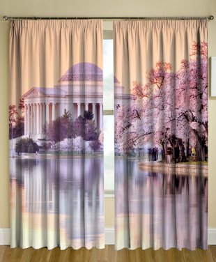 Комплект фотоштор Розовый вечер, полиэстер, 270 см - фото 1