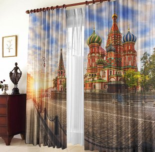 Комплект фотоштор Моя Москва, полиэстер, 270 см - фото 1