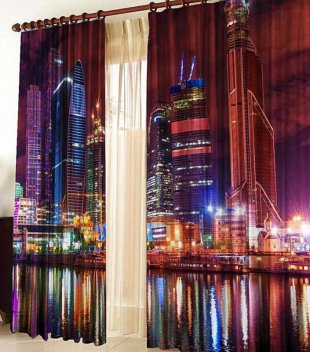 Шторы Москва-Сити, полиэстер, 270 см - фото 1