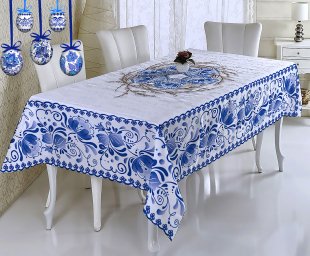 Скатерть Гжель Пасха - фото 1, Т0764, 150*180