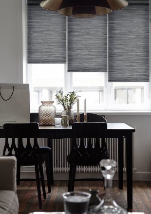 Рулонная штора Loft, полиэстер, 160 см, черный - фото 1