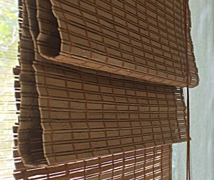 Римские шторы из натурального материала, бамбук, коричневый - фото 1