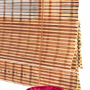 Римские шторы из бамбуковой планки, бамбук, бежевый - фото 1