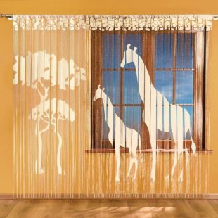 Шторы панно Жираф, полиэстер, кремовый, 240 см - фото 1