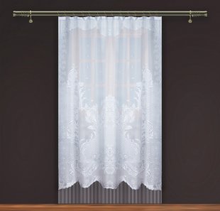 Штора кружево для кухни, кружево, 250 см, белый - фото 1